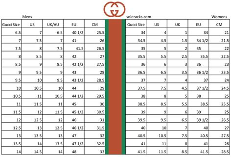 Gucci women's shoe size chart